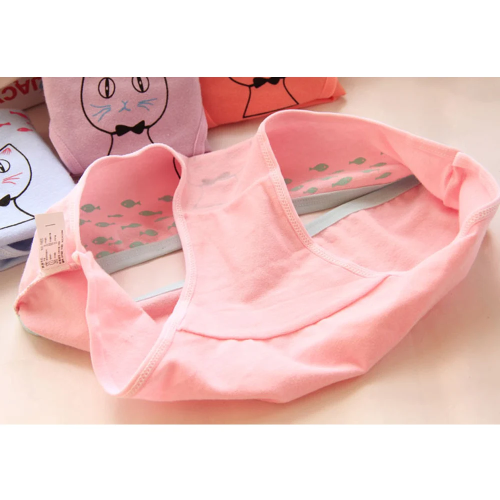 Новая мода 4 шт./лот яркие цвета трусики для девочек мультяшное повседневное