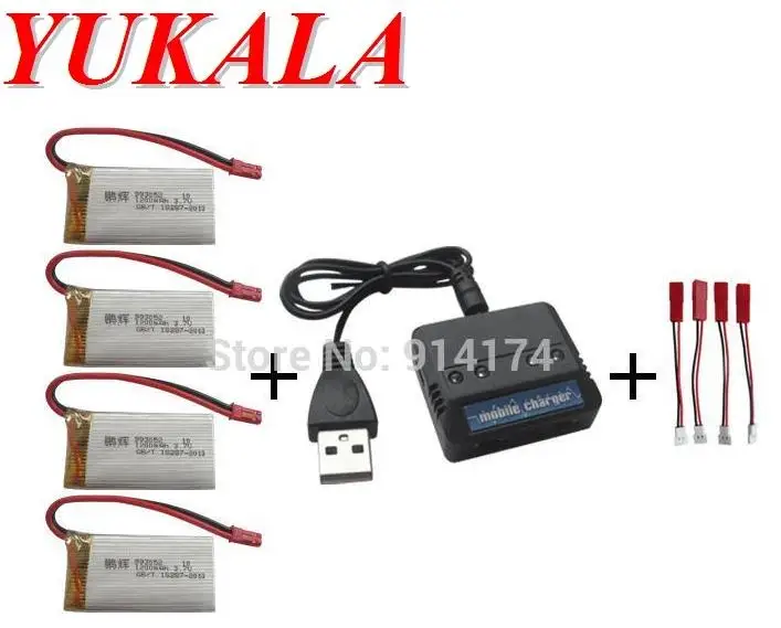 

T64 T04 T05 F28 F29 RC Helicopter 3.7v 1200mah Li-polymer battery*4pcs+ charger box
