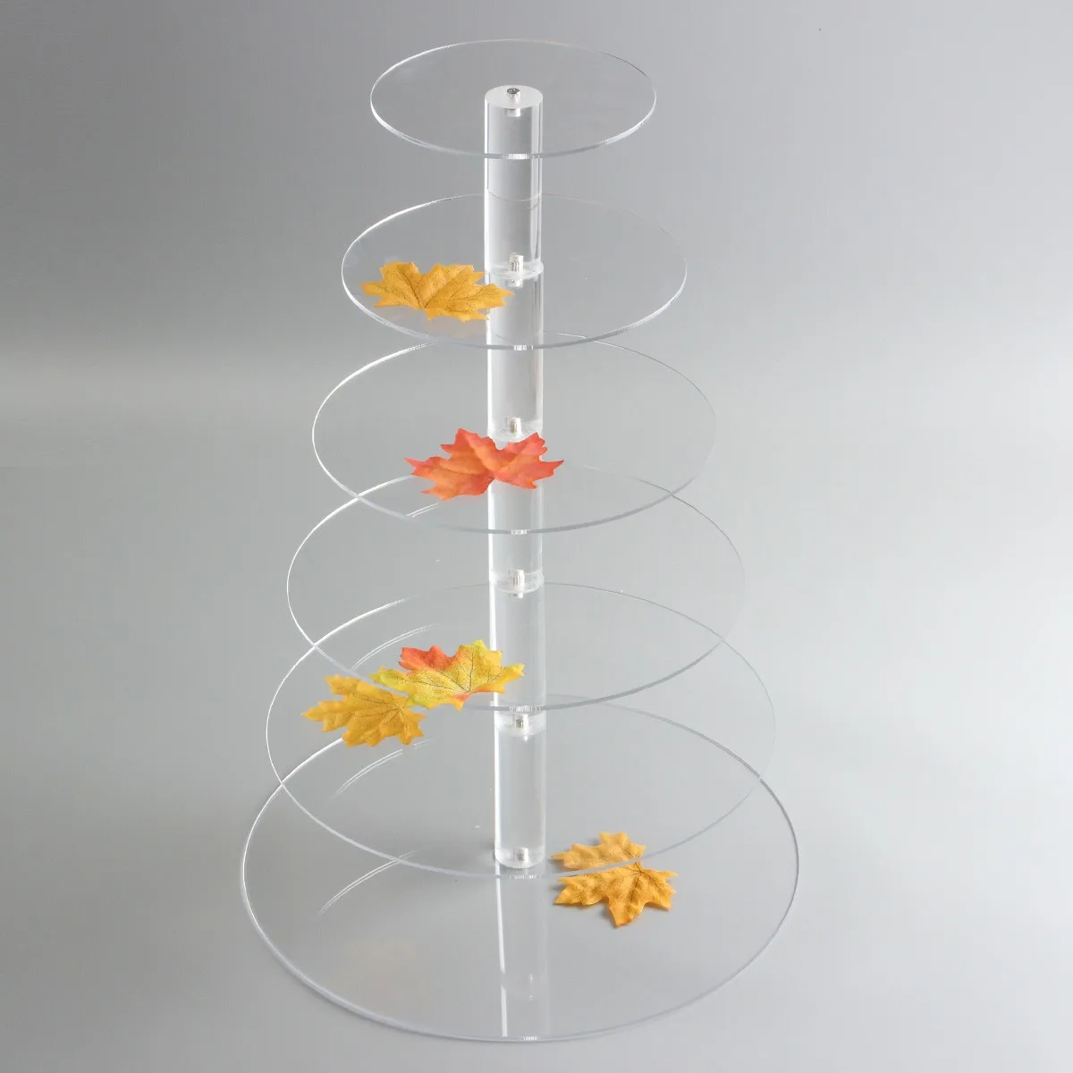 3/4/5/6 Tier Clear White Round Cup Cake Stand Acrylic Cupcake Stand Supplies Display Tower Wedding Birthday Party Decoration - Цвет: 6 Tier
