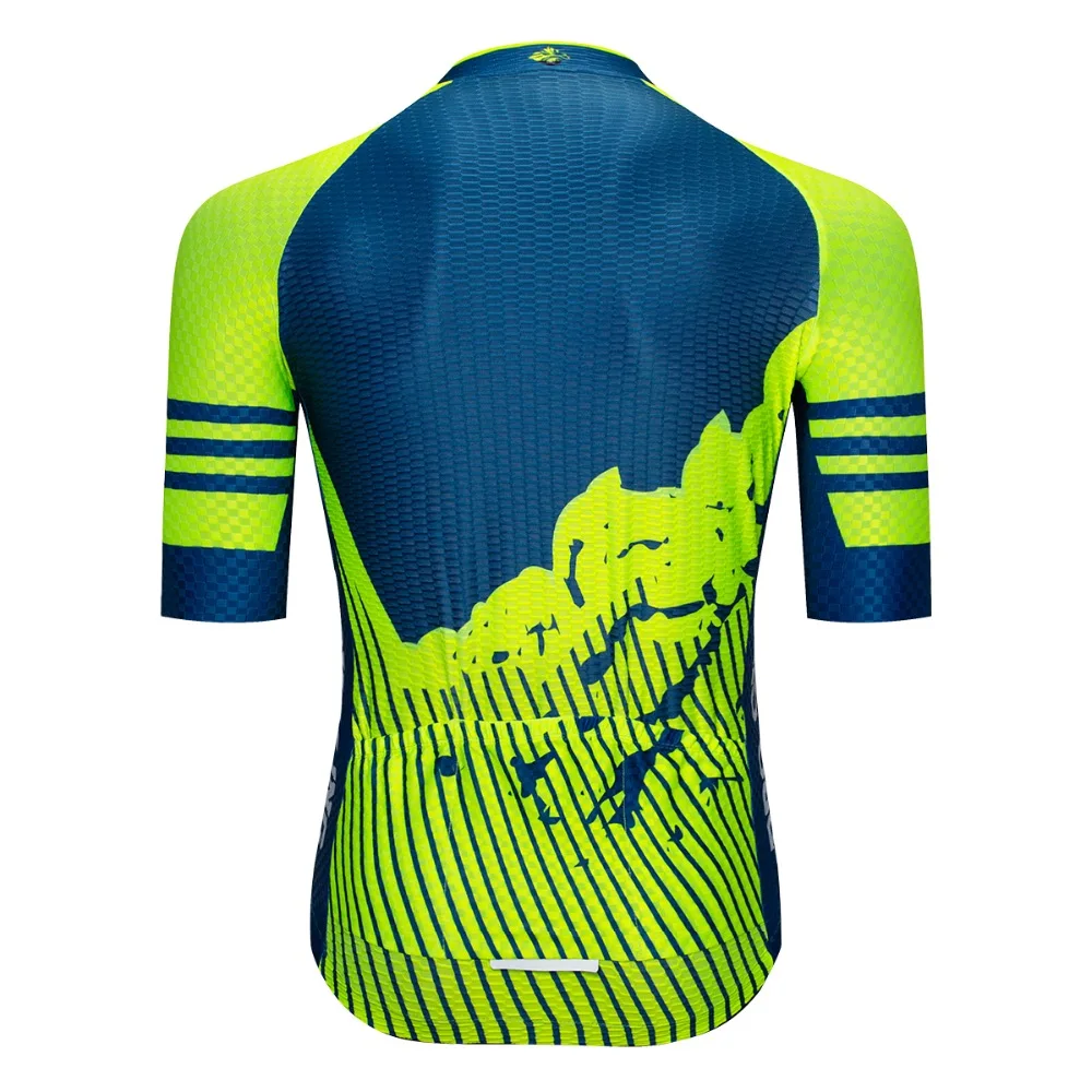 Geeklion Racing fitness Team Велоспорт Джерси дышащий Pro Fit флуоресцентная желтая