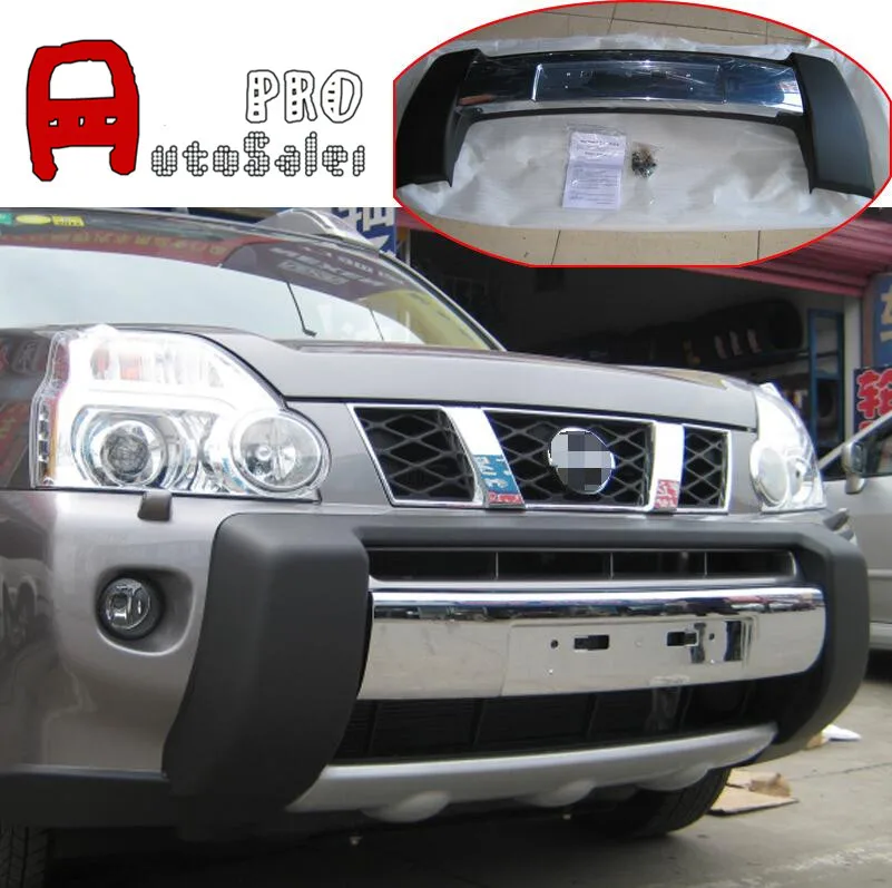Хромированный и черный протектор переднего бампера для Nissan X-Trail T31 2008 2010 2011