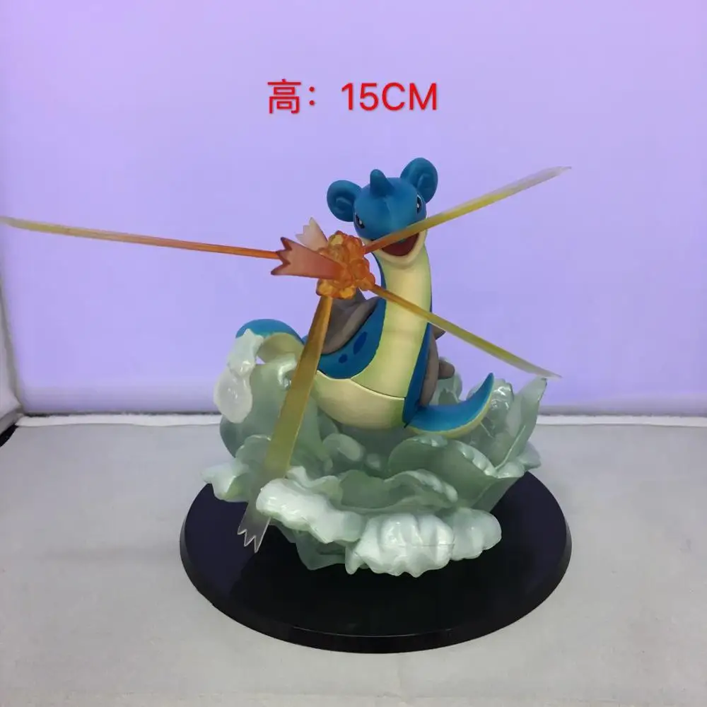 Аниме Фигурка 15 см Мультфильм Lapras Боевая версия. Пикачу ПВХ Коллекционные