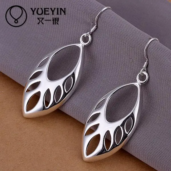 Преувеличенные серьги оптовая продажа посеребренные длинные висячие для женщин