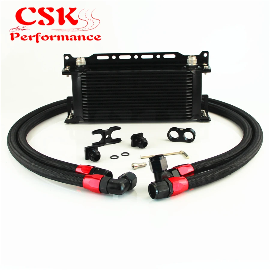 Подходит для BMW E36/E46 M3 135/E90 335/640 черный 16 рядный масляный радиатор с кронштейном и