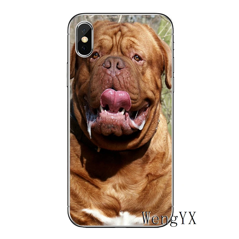 Dogue de Bordeaux dog для Apple iPhone 8 7 plus 6s 6 plus X XR XS Max SE 5s 5c 5 4s 4 Мягкий чехол из ТПУ для телефона