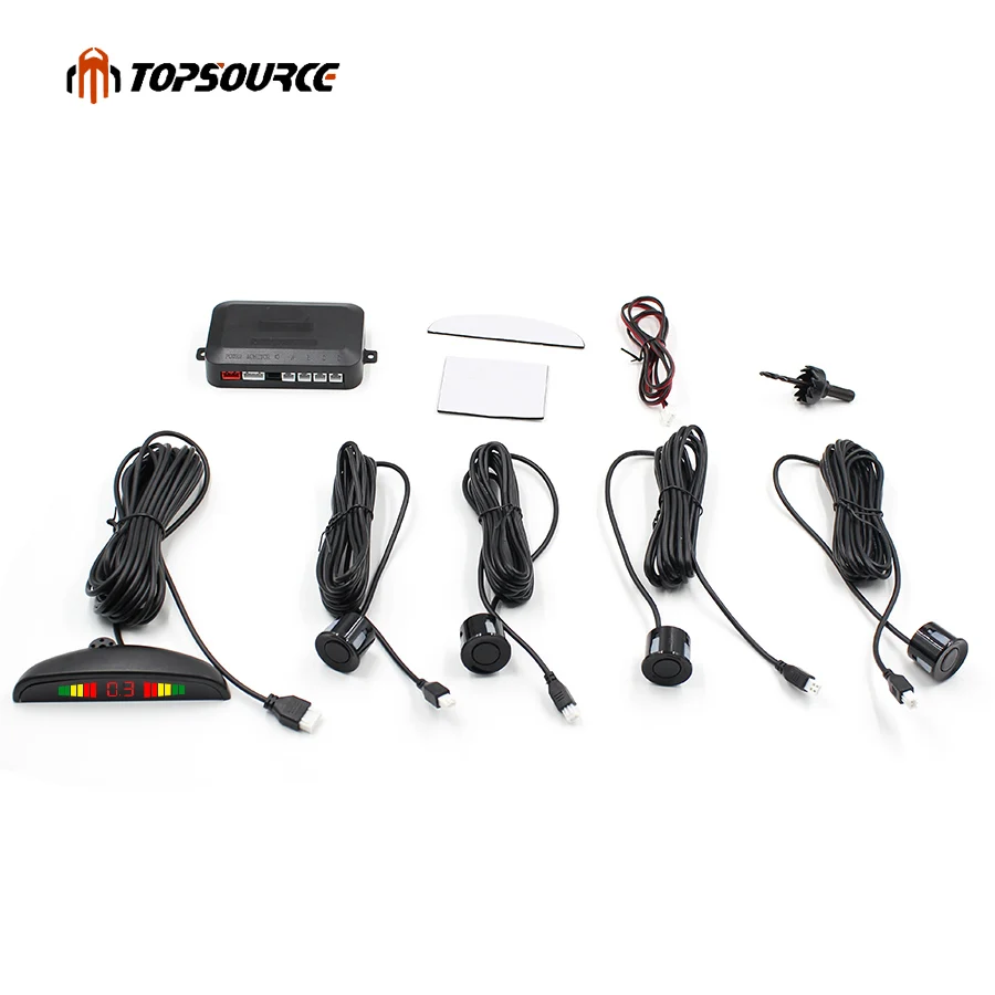 Парктроник с 4 датчиками светодиодный датчик парковки для автомобиля