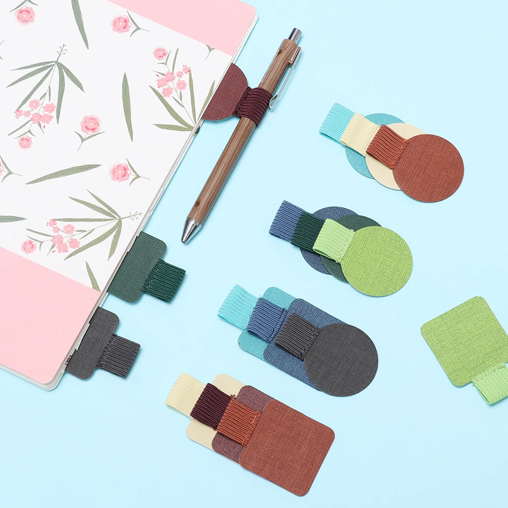 2 шт. самоклеящаяся кожаная ручка клип карандаш эластичные петли для записные
