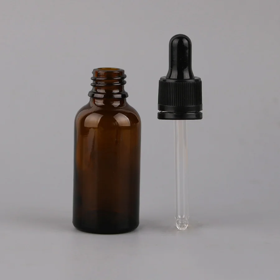 Merx Beauty wholesales 16pcs 30ml/1 floz Shinny Brown Dropper Glass Amber Opaque Travel Bottle Perfume eye container | Красота и