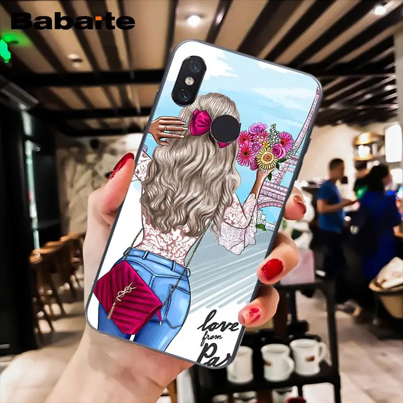 Babaite VOGUE Рождественский чехол для телефона принцессы девушки босса кофе Xiaomi MiA1 A2