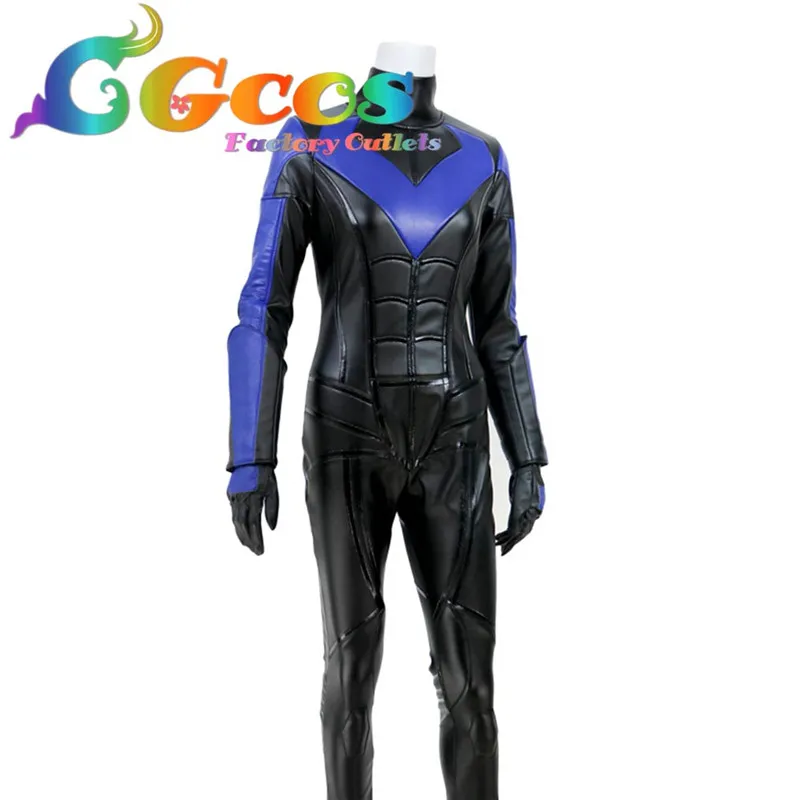 CGCOS Batman: Arkham City Nightwing женский стиль Косплей PU Модный комбинезон для взрослых