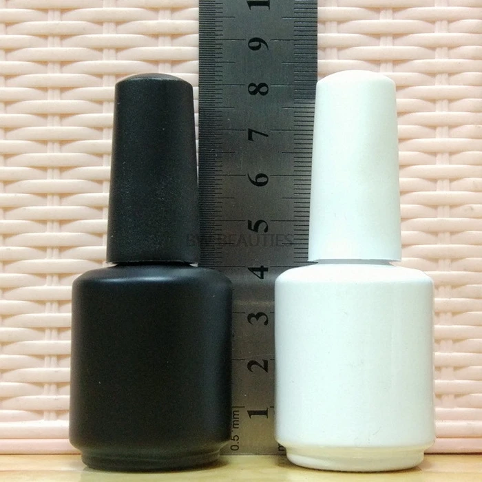 100 шт./лот 15 мл Черный Белый Элегантный цветной под заказ пустой флакон для