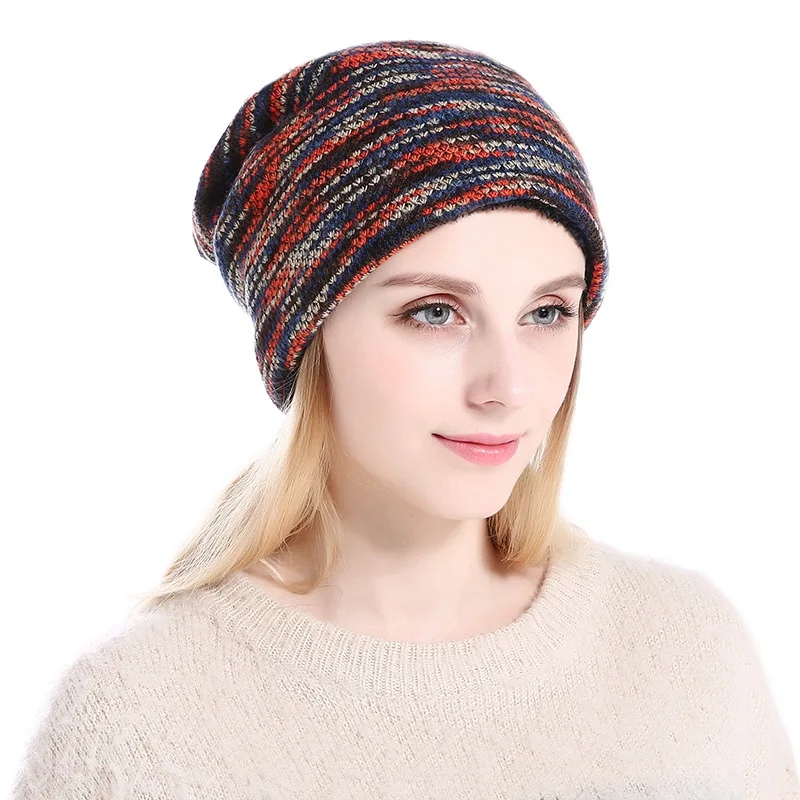 Модные женские зимние шапки толстые теплые вязаные шапки-бини уличные Лыжные Gorros