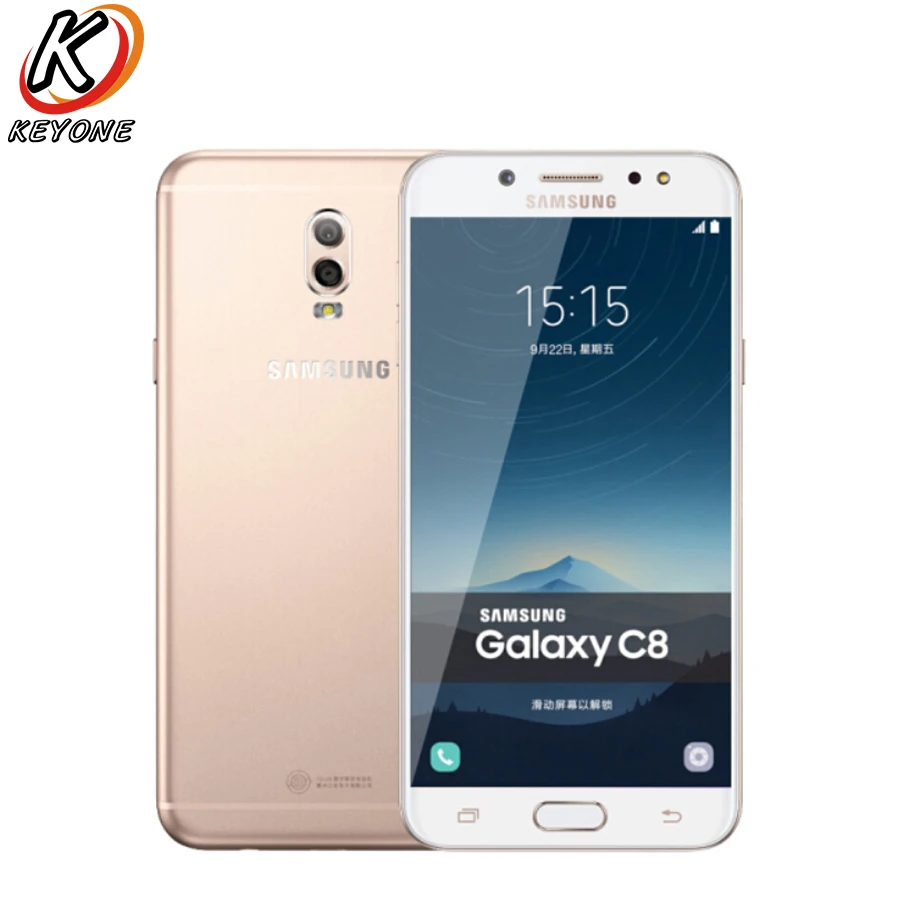 Samsung GALAXY C8 C7100 LTE мобильный телефон экран 5 дюйма 3 Гб ОЗУ 32 ПЗУ двойная задняя