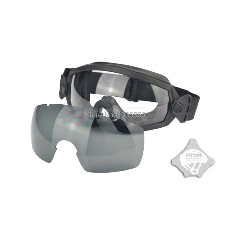 Черные солнцезащитные очки FMA с двумя линзами регулируемые для катания и игры в