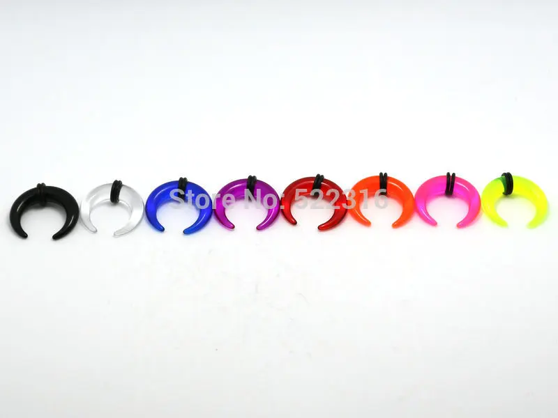 Jewel 120 шт. прозрачный цвет акриловой рога буйвола Пинчер ухо сужается Плагин