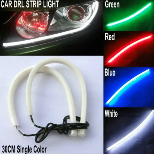 

2 шт., 30 см, 12V автомобиль мотоцикл Скутер мягкие руководство светодиодный гибкий светодиодный полосы светильник лампа DRL противотуманные во...