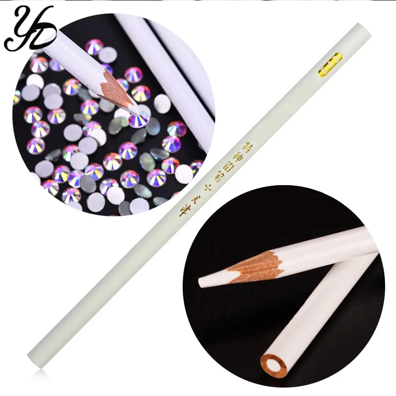Карандаш для дизайна ногтей Yiday с белым воском карандаш украшения Стразы