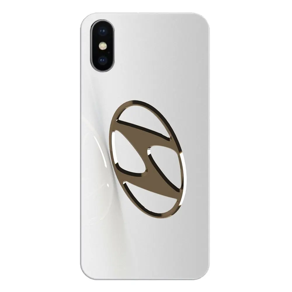 Силиконовый чехол для телефона Apple iPhone 4 4S 5 5S 5C SE 6 6S 7 8 X XR XS Plus MAX Hyundai с логотипом