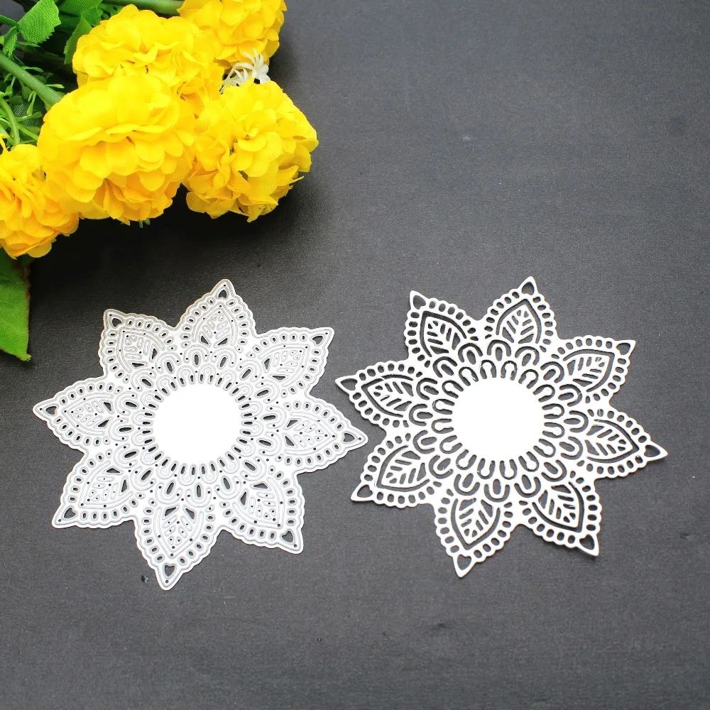 Круглые металлические режущие штампы для цветов Трафаретный Скрапбукинг