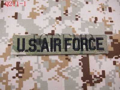 AIR FORCE Черные буквы Мультикам пользовательское имя ленты нагрудные ленты услуги ленты Боевой Дух Тактическая Военная Вышивка патч значки - Цвет: AIR FORCE