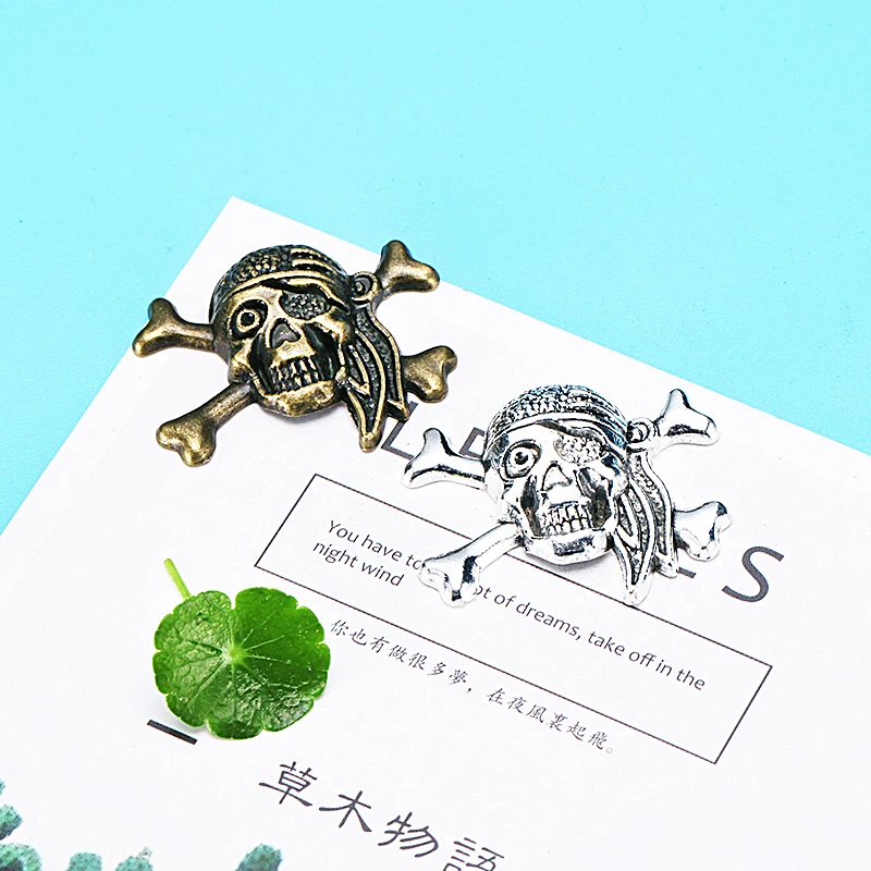 4 шт. подвеска Скелет из сплава под античное серебро 2 цвета 31 х26 мм|Ювелирная