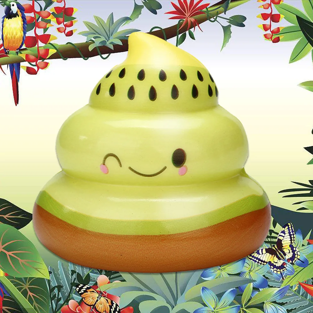 Сжимаемый Kawaii киви фруктовый крем Poo ароматизированный игрушка для снятия
