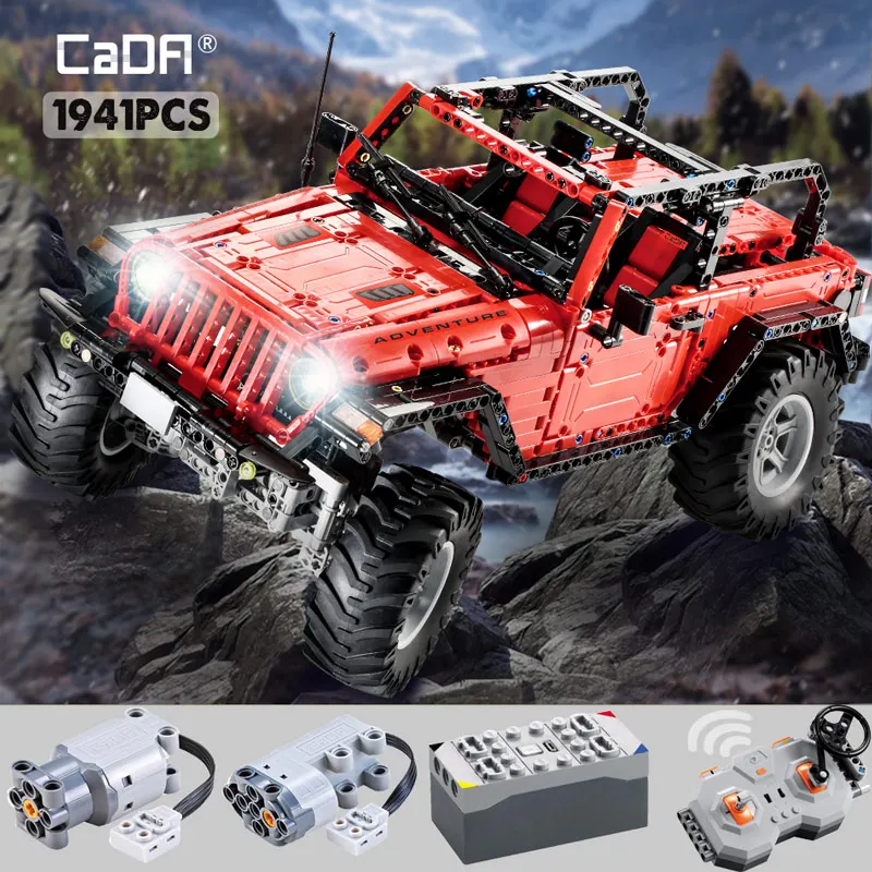 Cada 1941 шт. RC 2 4G город внедорожных автомобилей строительные блоки технические