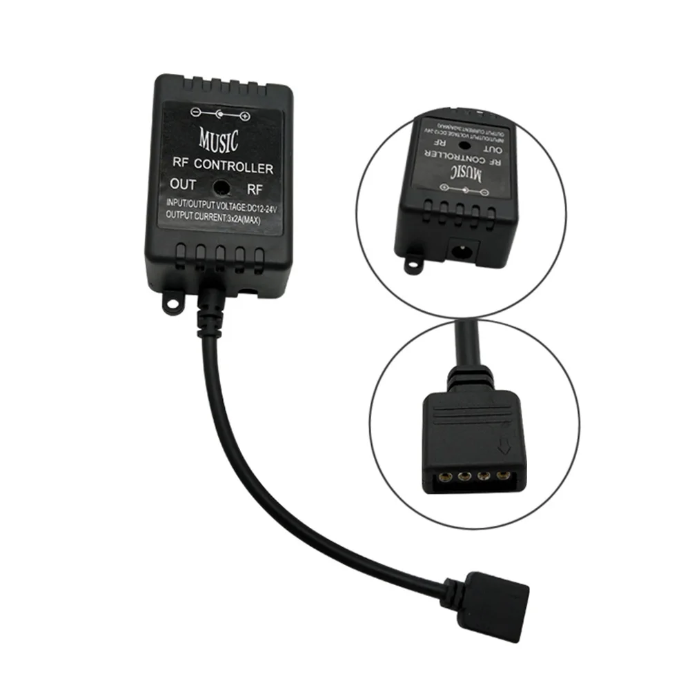 20 кнопочный музыкальный радиочастотный светодиодный контроллер черный звуковой