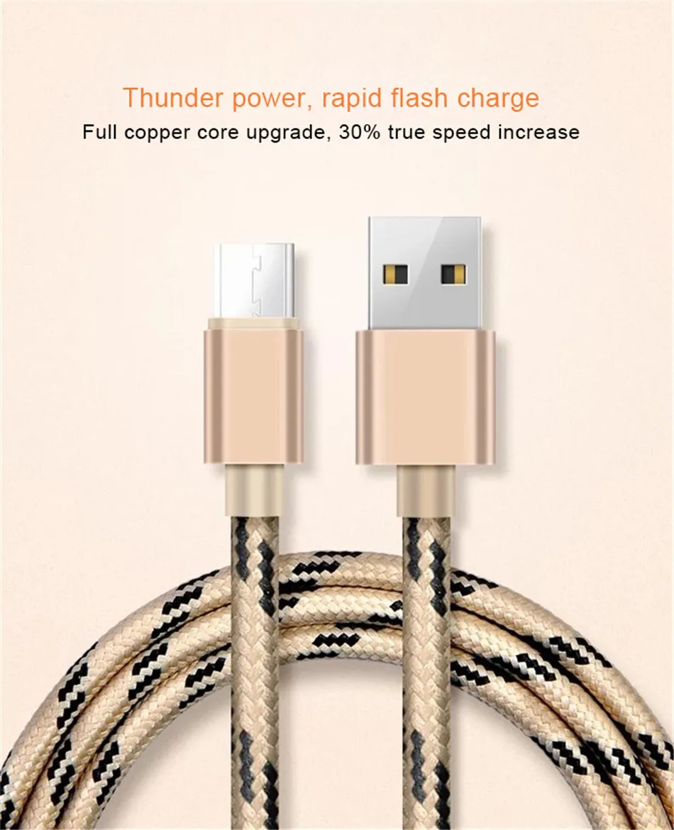NOHON нейлоновый зарядный кабель для передачи данных Micro USB для Samsung Galaxy S7 S6 для Huawei Xiaomi Redmi 4 LG Android Phone Быстрая зарядка шнур