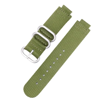 green silver buckle Холст нейлоновый ремешок для наручных часов Garmin forerunner 735XT/220/230/235/620/630 ремешок для наручных часов, нейлоновый ремешок для наручных часов Garmin forerunner ремешок Ремни - Цвет: green silver buckle