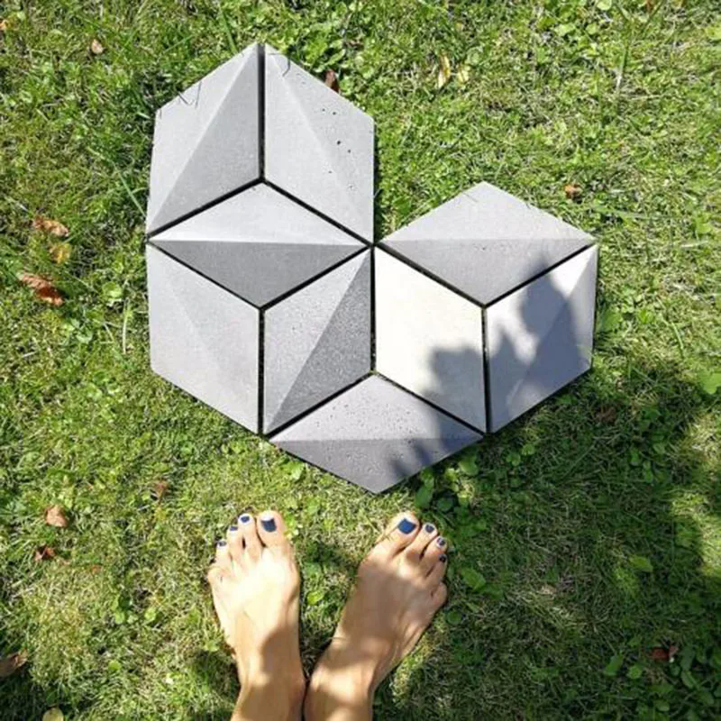 3D геометрическая силиконовая форма для бетонных стен и кирпичей украшение дома