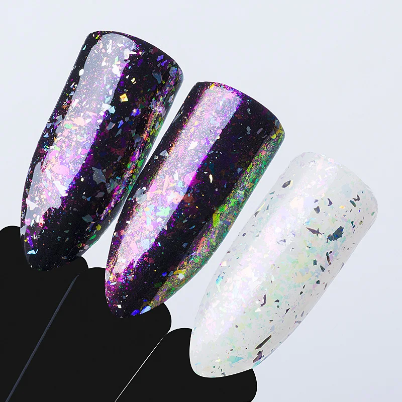 1 шт. Holo Aurora Charm Хамелеон декорация для ногтей градиент блестящий порошок