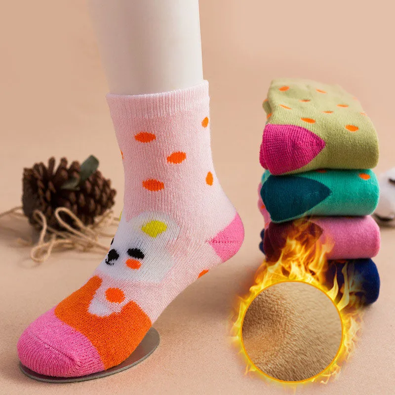 5 пара/Лот толстые бархатные детские носки зимние мягкие теплые для детей От 1 до 12