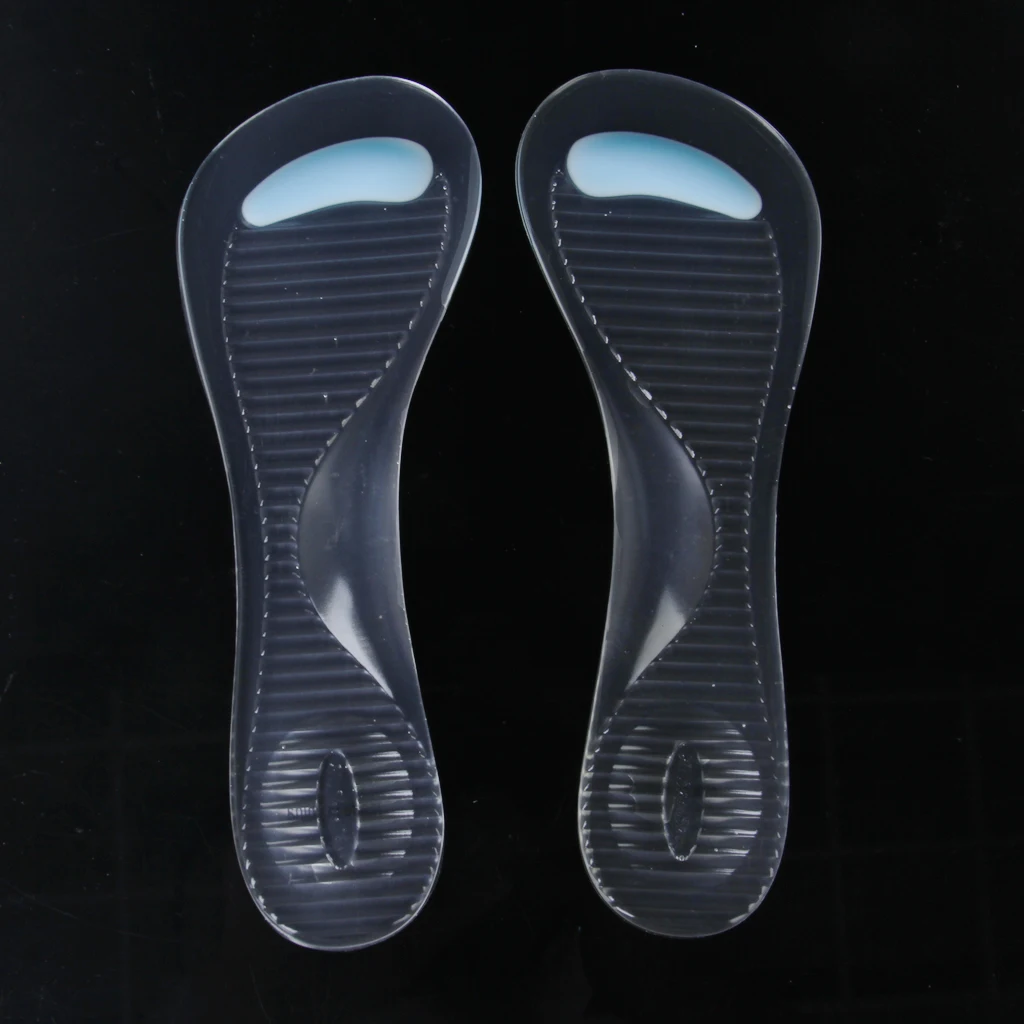 Soft 3/4 Sized Adhesive Gel Massage Insoles with Arch &amp Metatarsal Support for High-Heel Shoes Sandals Camping Hiking Accessory | Спорт и