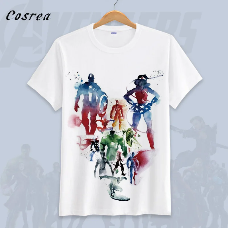 Костюм для косплея Капитана Америка Endgame летняя мужская футболка с короткими