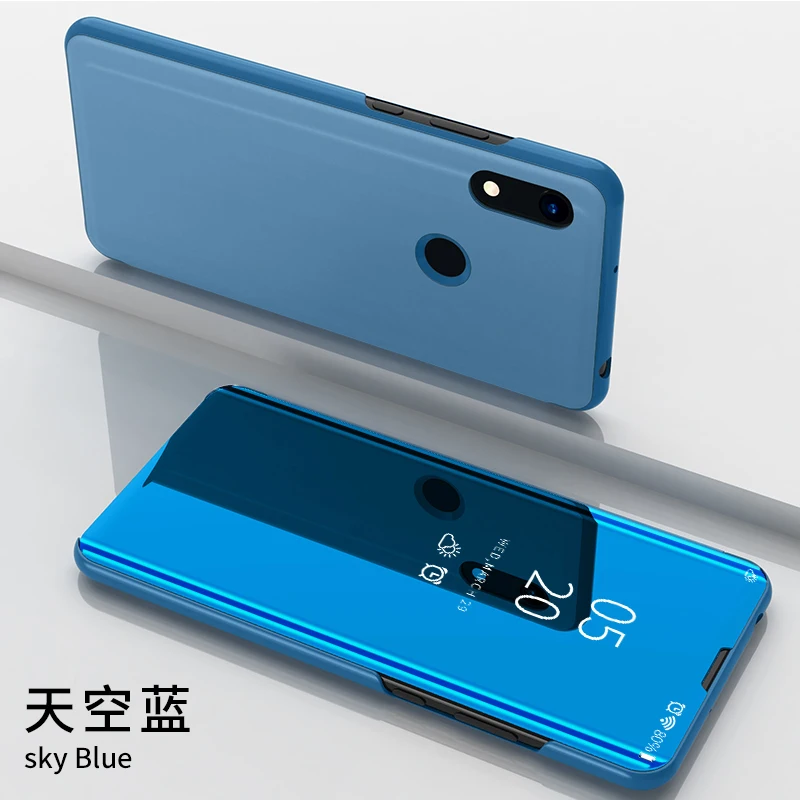 Sky Blue Умный зеркальный чехол Honor 8A для huawei Honor 8A JAT-LX1 Honor 8A Honor 8 A, откидной Чехол для huawei Y6 Y6 Pro Hoesjes - Цвет: Sky Blue