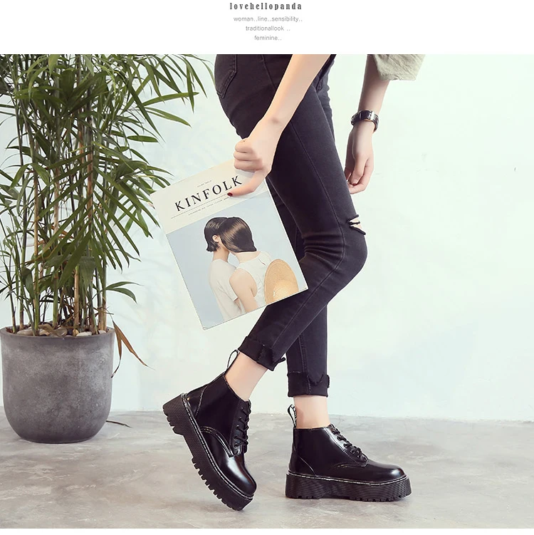 AIYUQI autumn new women's Martin boots Europe and the United States tendon thick women's short boots warm women's shoes