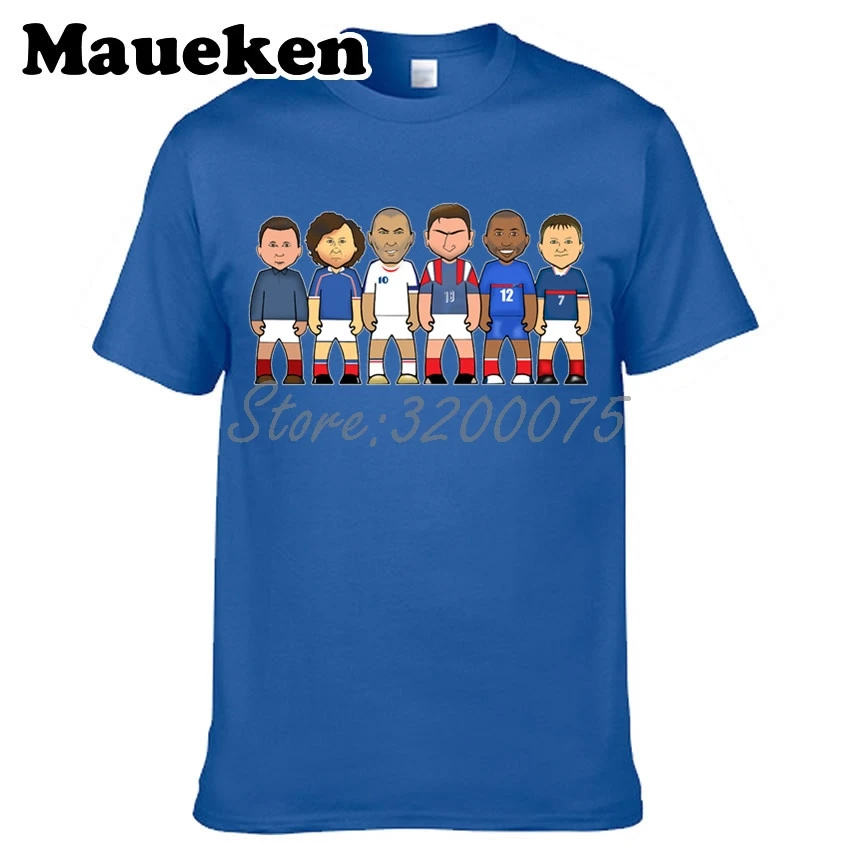 Мужская футболка Zinedine Zidane Eric Cantona Thierry Henry Michel Platini Just Fontaine Didier Deschamps France Mobile Legends tee