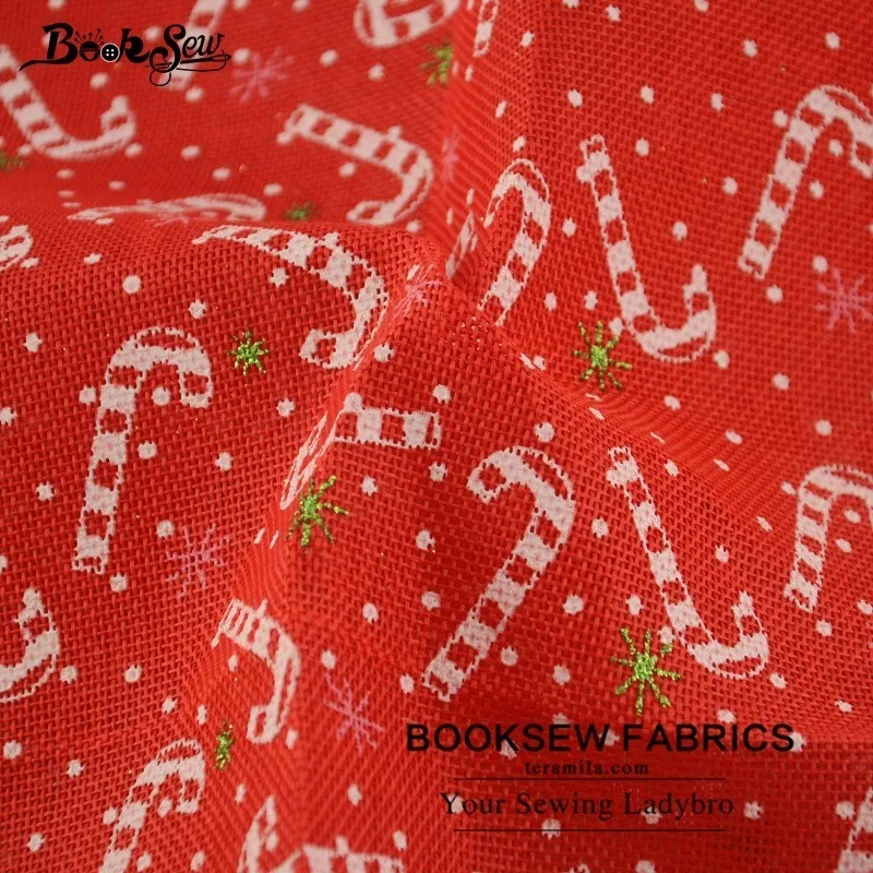 Booksew Linen Fabric 50x150cm Christmas Patterns Sewing Meter Cloth For Tablecloth Bag Cushion Pillow Quilting Home Decoration | Дом и сад