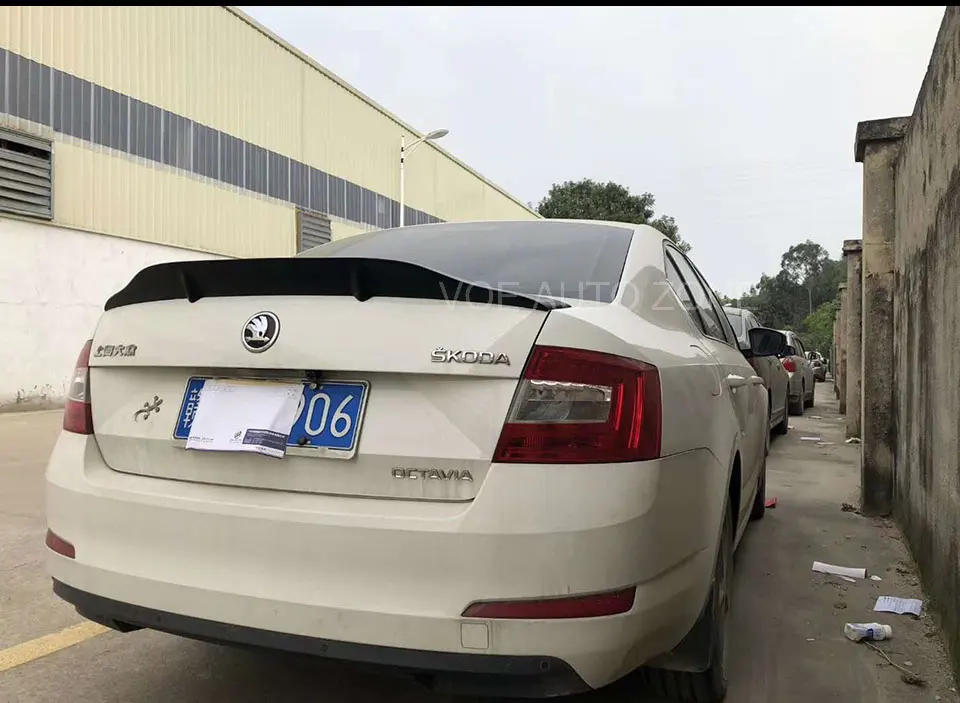 Octavia R-style углеродное волокно/FRP спойлер на задний багажник, крыло для Skoda Octavia