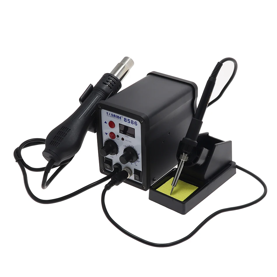 SAIKE 8586 700W ESD Soldering Station LED Digital Solder Iron Desoldering BGA Rework Hot Air Gun Welder | Инструменты