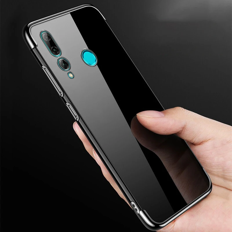 Мягкий чехол из ТПУ с гальваническим покрытием для Huawei Honor 20 Pro 9X Nova 5 Pro 5i P20 Lite Y9 Prime Mate 30 Lite P Smart Plus прозрачный чехол