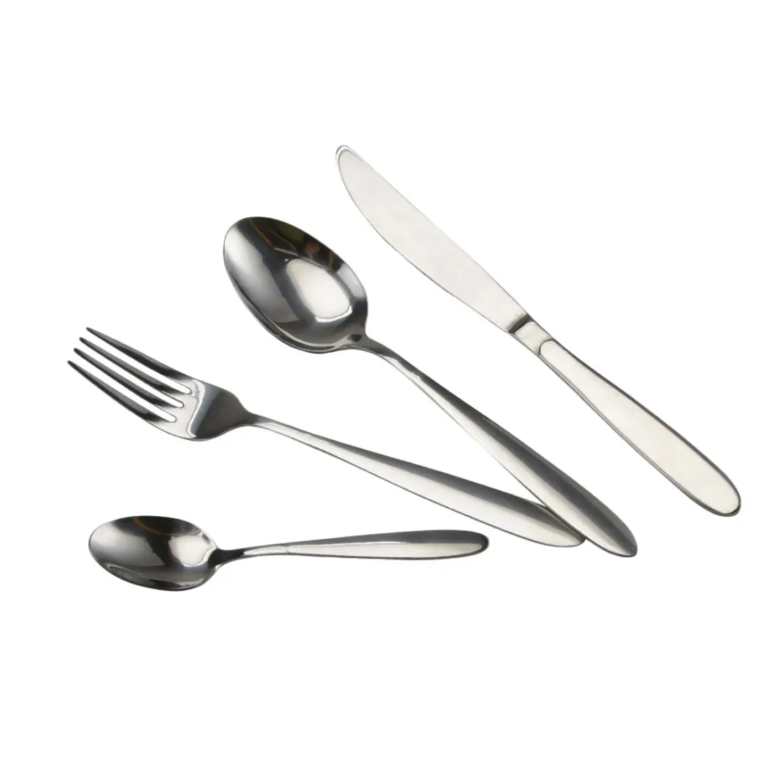 4 набора 16 шт Серебряный столовый набор для кухни столовая посуда из нержавеющей