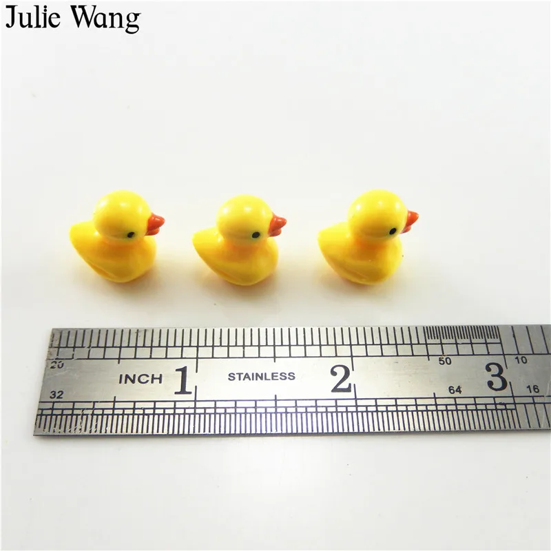 Julie Wang 10 шт. милые желтые подвески из мультфильма сделай сам смолы фурнитура для