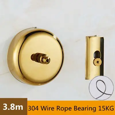 Golden 304 Wire Rope 2,8 м наружная Выдвижная сушилка для одежды из нержавеющей стали, противоскользящая Домашняя одежда, веревка для белья, вешалка для одежды - Цвет: Golden 304 Wire Rope
