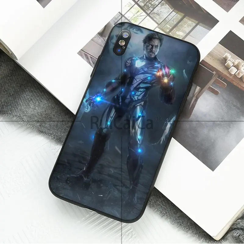 Ruicaica Marvel Мстители EedGame I am Железный человек роскошный уникальный дизайн чехол для