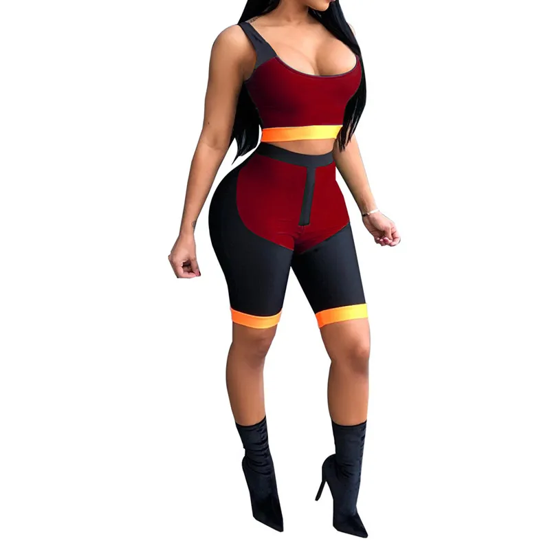 Женский комплект из двух предметов 2019 шахматный клетчатый гоночный костюм топ с