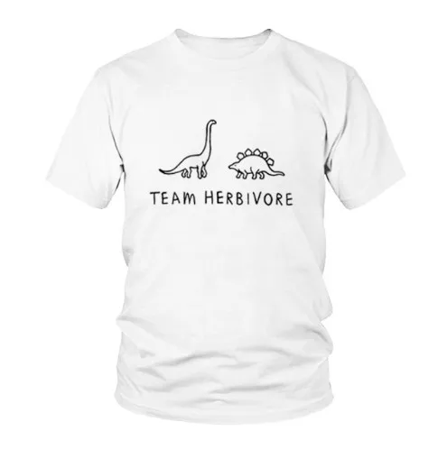 Женские топы команды HERBIVORE TEE динозавр футболка забавная модная одежда футболки