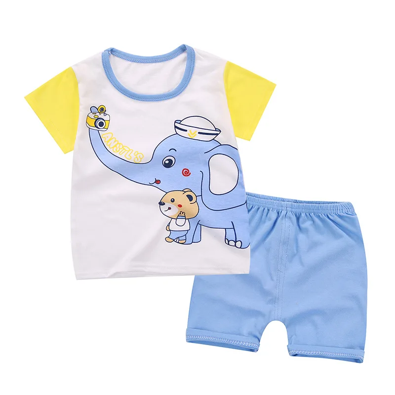 

2019 new summer kids clothes set 100% cotton baby gils clothes cartoon children clothing set body suit costume boys clothes