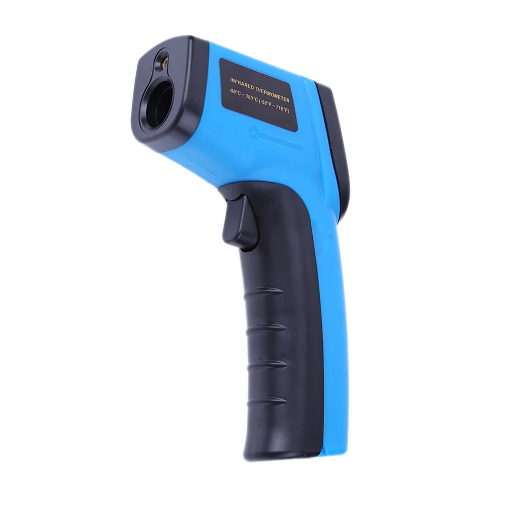 Blue Бесконтактный цифровой лазерный инфракрасный термометр GM320-50-380C температурный пирометр ИК лазерный точечный пистолет для домашнего использования в промышленности - Цвет: Blue